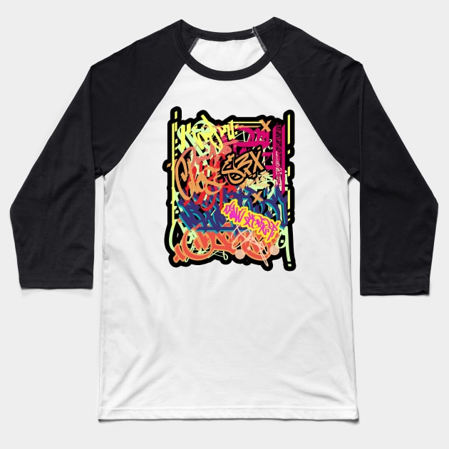 Abstract graffiti Baseball T-Shirt by DenielHast